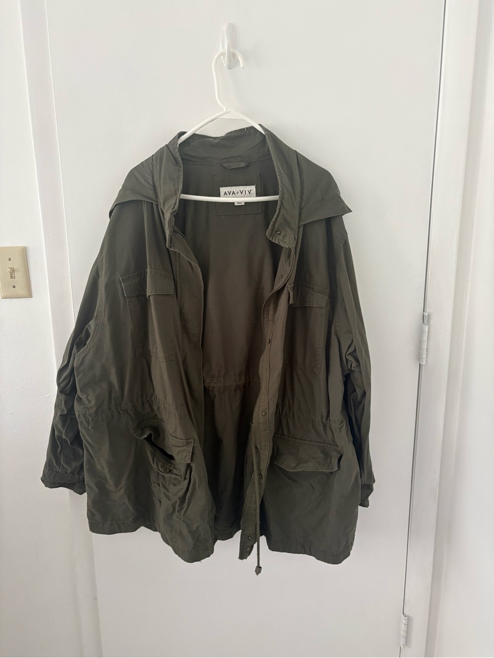 Ava & Viv Women Olive Utility Field Jacket